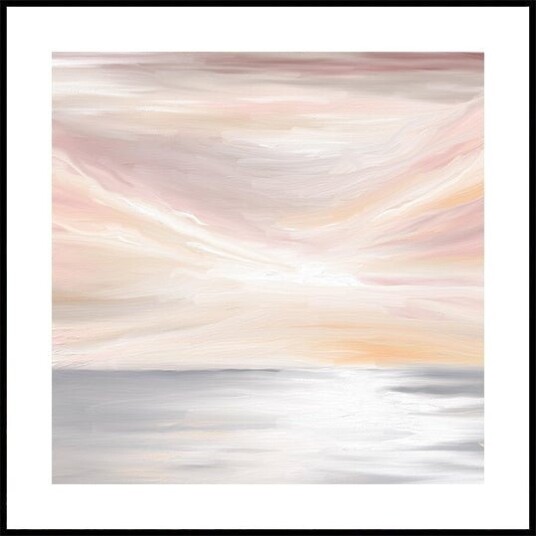 Pink Ocean Light Plakat Plakat / 70x70cm