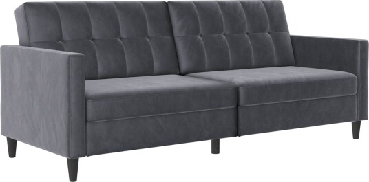 Sovesofa Hartford 203x83x82 cm Antrasitt Fløyel 203x83x82 cm Antrasitt Fløyel
