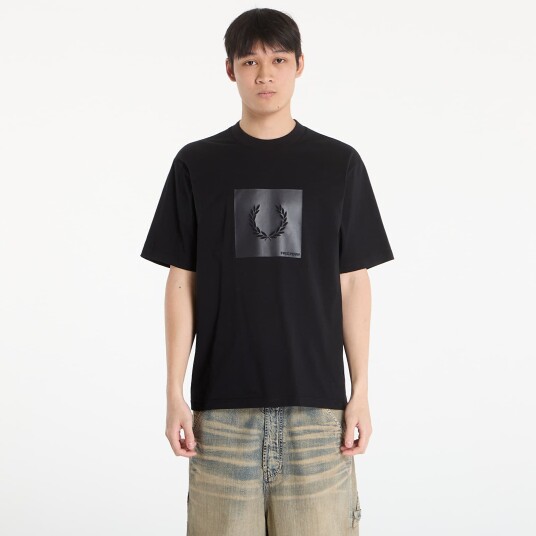 Fred Perry Box Graphic T Shirt Black L