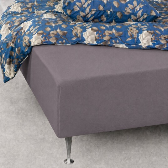 In Style Fasonglaken - 140x200x40 cm - Grå formsydd Jersey laken