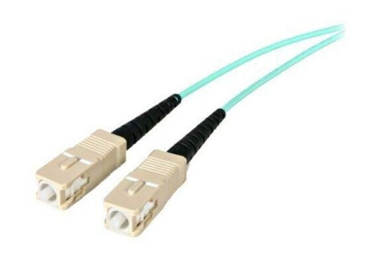 10Gb Aqua MM 50/125 Duplex LSZH Fiber Patch Cable LC - SC - patchkabel
