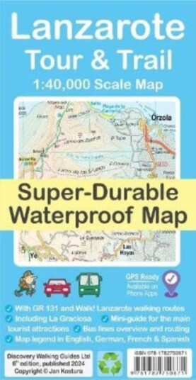 Lanzarote Tour & Trail Map Lanzarote Tour & Trail Map