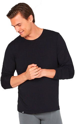 Boody Men´s Long Sleeve Crew Neck T-Shirt svart str. XL
