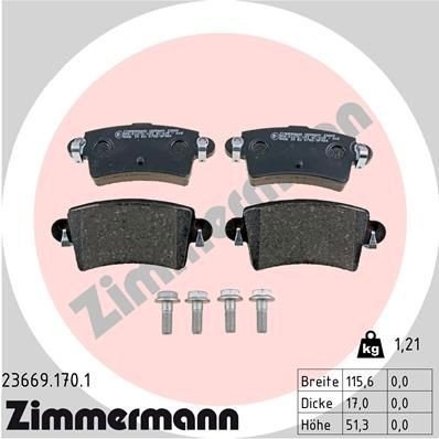 Bremseklosser ZIMMERMANN 23669.170.1