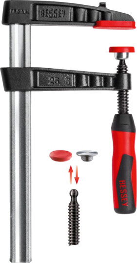 Bessey Tg80s17-2K Bar Klemme Strykejern Plastikk 1 Stykker 80 Cm