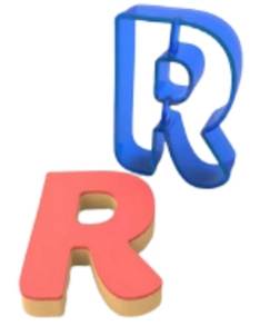 Pepperkakeform Bokstav R 