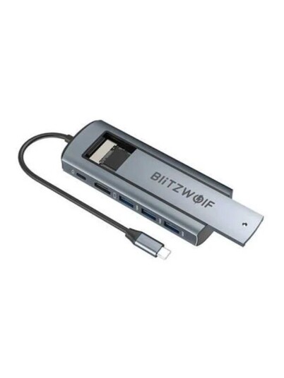 BlitzWolf USB hub 6in1 Silver USB hub 6 porter Gr BW Neo TH13