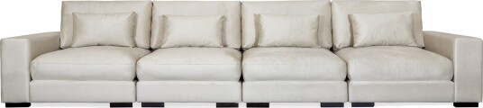 Dubai 4 seters sofa fløyel ekstra dyp   Hvit