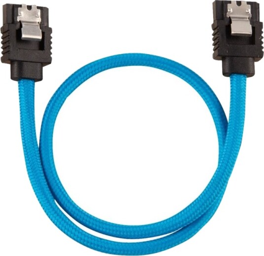 Corsair   Sata Kabel   Serial Ata 150/300/600   Sata Hann Rett Hasped Til Sata Hann Rett Hasped   30 Cm   Blå Pakke Med 2