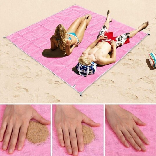 Sandfri Strandmatte 2x2m Rosa