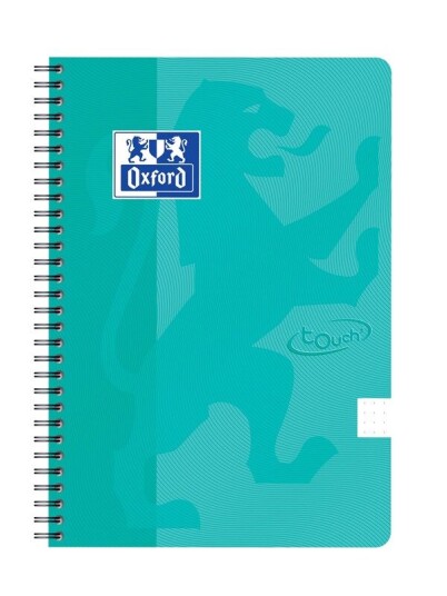 Oxford Touch Spiralblok B5 dot/punkt -rutet 5mm soft touch omslag dobbeltspiral 180 sider