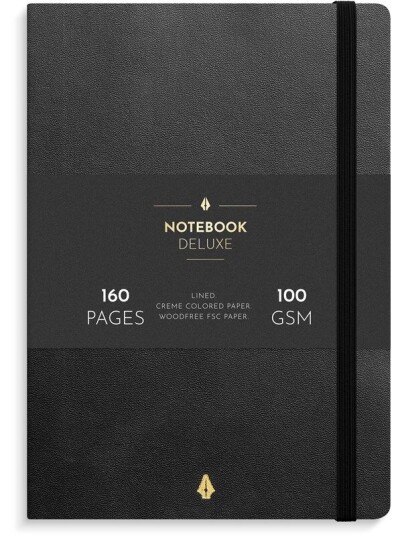 Burde Notebook Deluxe A5 Svart