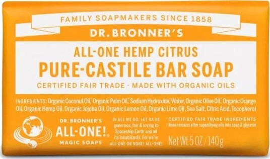 Dr Bronner sitron & appelsin såpe 140 g