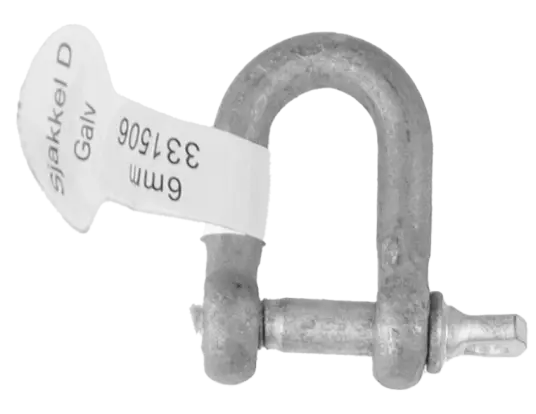 CAL Sjakkel D   Galvanisert   1/4"   6 mm