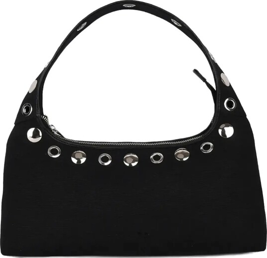 Nunoo Large Dandy Studs Canvas Black Black ONE SIZE Nunoo Large Dandy Studs Canvas Black Black ONE SIZE