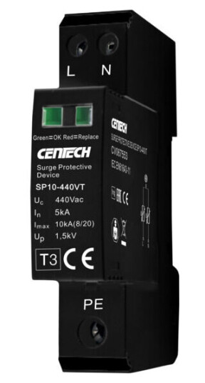 Cenika Overspenningsvern 2Pol type3 440V 1 modul m/relé - 1601206