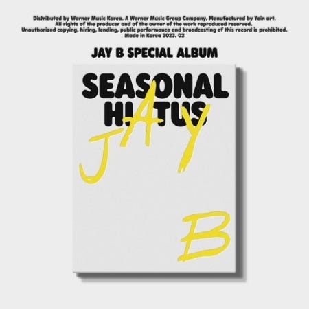 Jay B Seasonal Hiatus Incl. Photobook, Diary, Note, Desk Calendar, Sticker, MiniCalendar + Poster CD Jay B Seasonal Hiatus Incl. Photobook, Diary, Note, Desk Calendar, Sticker, MiniCalendar + Poster CD
