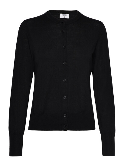 Filippa K Merino Short Cardigan Black S Filippa K Merino Short Cardigan Black S