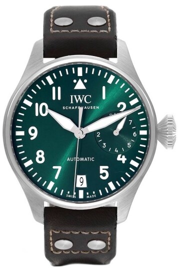IWC Herreklokke IW501015 Big Pilot Grønn/Lær Ø46.2 mm
