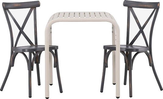 Venture Home Spisegruppe Borneo med 2 stk spisestoler Tablas Beige Venture Home Spisegruppe Borneo med 2 stk spisestoler Tablas Beige