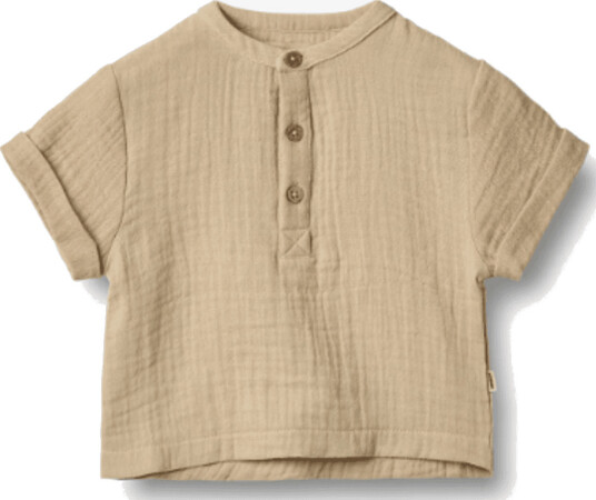 Wheat Skjorte S/S Svend Soft sand (62 cm)