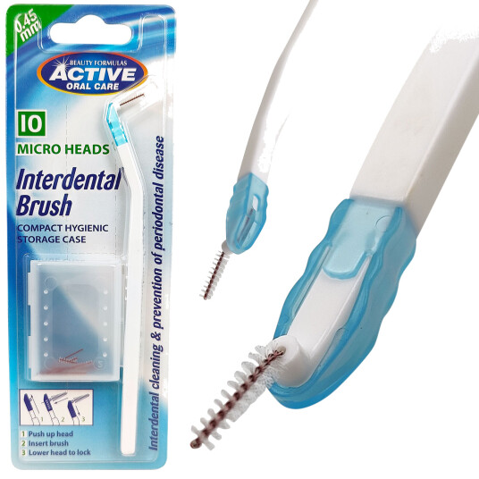 Active Oral Care Interspace-børstehåndtak + 10 børstehoder