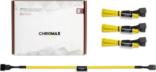 Noctua Na-Sec1 Chromax.Yellow, Kabelforlengelse, Gult, 4-Pin, Hunkjønn, Hunkjønn, 300 Mm