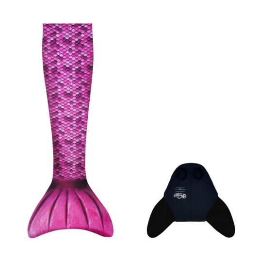 Kuaki Mermaids Havfruehale Hale + monofinne Pink M + L