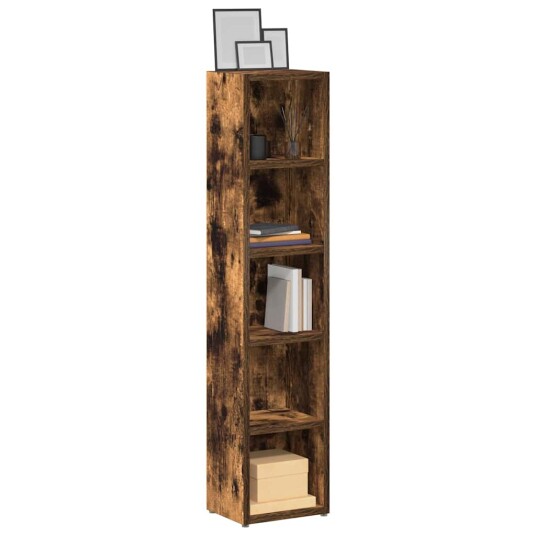 CD skap 2 stk røkt eik 21x16x93,5 cm konstruert tre CD skap 2 stk røkt eik 21x16x93,5 cm konstruert tre