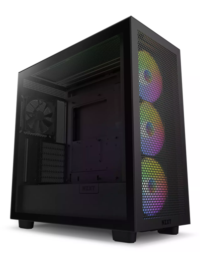 NZXT H7 Flow RGB - Matte Black - Kabinett - Miditower - Svart NZXT H7 Flow RGB - Matte Black - Kabinett - Miditower - Svart