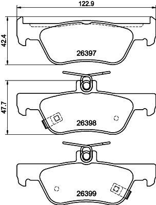 Bremseklosser HELLA 8DB 355 043 091