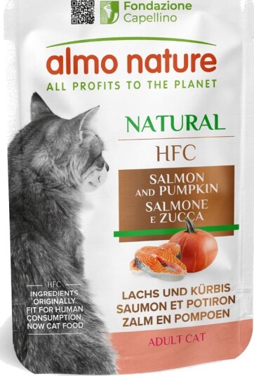Almo Nature Hfc Våtfôr Pouch Laks & Gresskar 12 X 55 G