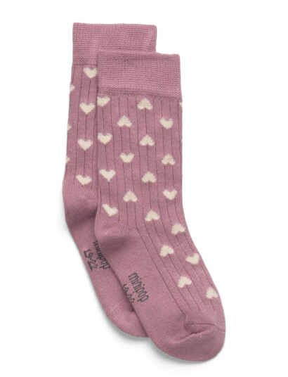 minipop Minipop® Bamboo Heart Socks - Pink - 19/22