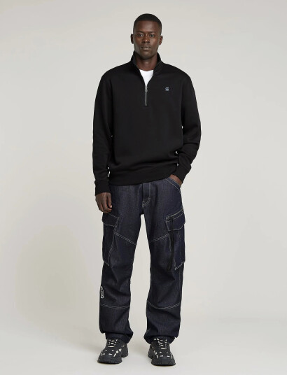 G-Star Premium Core Half Zip R Sw L\S - Black - XL G-Star Premium Core Half Zip R Sw L\S - Black - XL