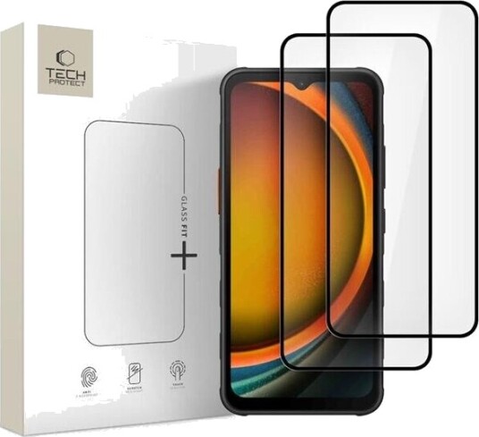 Tech Protect Glass Fit+ Skjermbeskytter 2-pack for Galaxy Xcover 7 / 7 Pro Svart