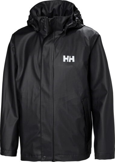 Helly Hansen Junior Moss Klassisk Helox Regnjakke Svart 140/10 Grå140/10