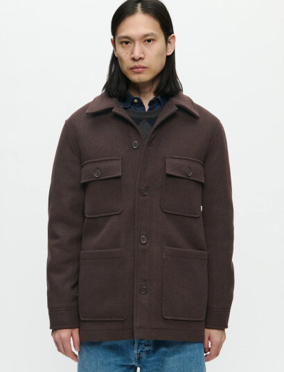 WOOD WOOD Wwivan Shirt Jacket 25190 - Brown - M WOOD WOOD Wwivan Shirt Jacket 25190 - Brown - M