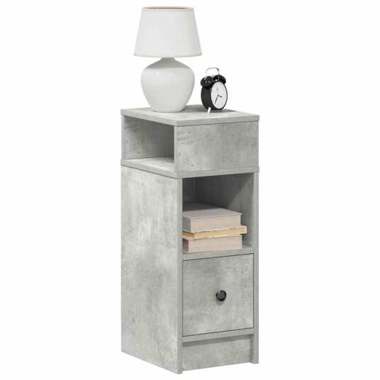  Nattbord med skuff betonggrå 25x31x66 cm 8721158574992
