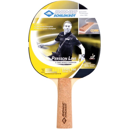 Donic Schildkröt Persson 500 3-star, bordtennisracket BLACK/RED