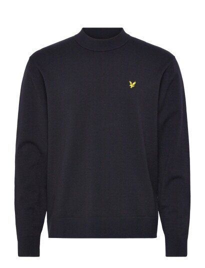Lyle & Scott Relaxed Mock Neck Jumper   Navy   XL