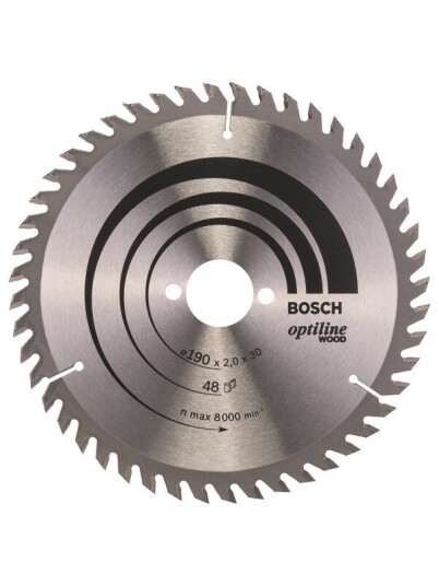 Bosch Optiline Wood 190 mm Sirkelsagblad 48 Tenner for Tre