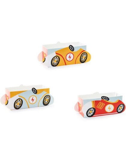 DIY Car Racing Party 3 Stk Bokser til Snacks