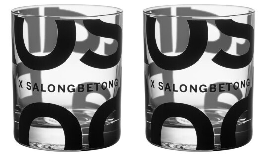 Kosta Boda Salong Betong DOF glass 35 cl 2-pakning Klar-sort