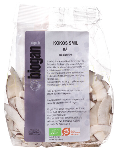 Biogan Rå kokos m. hinne Ø 175g