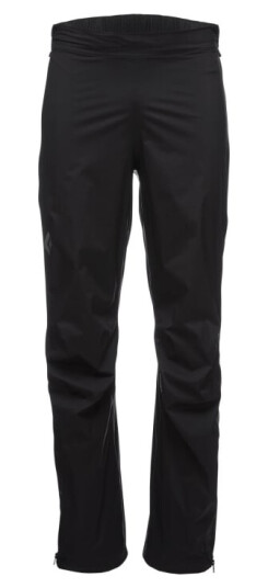Black Diamond Men StormLine Stretch Full Zip Rain Pants Sort S Man