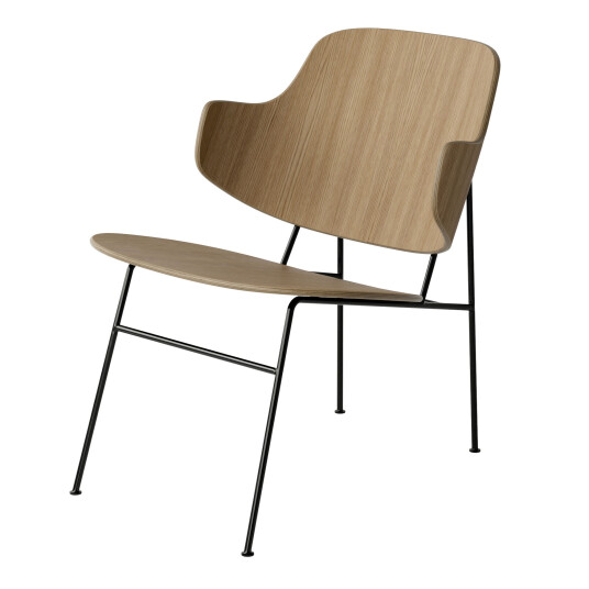 Audo Copenhagen The Penguin Lounge Chair Black Steel / Natural Oak