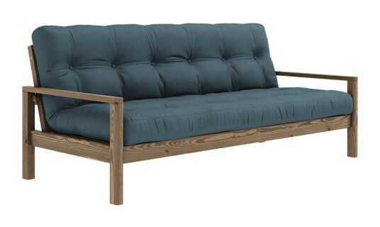 Karup Design Knob Sovesofa, Brun lakkert furu, Petrol Blue Unoliving 1733432-01-0 1733432-20-0 Karup Design Knob Sovesofa, Brun lakkert furu, Petrol Blue Unoliving 1733432-01-0 1733432-20-0