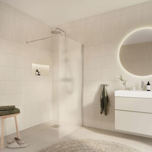 Dusjvegg Arrow Wall Frostet Glass Dusjvegg Arrow Wall Frostet Glass