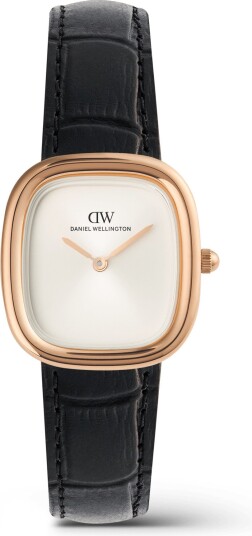 Rose Gold 24mm Watch Margot Black Croc | DW Rose Gold 24mm Watch Margot Black Croc | DW