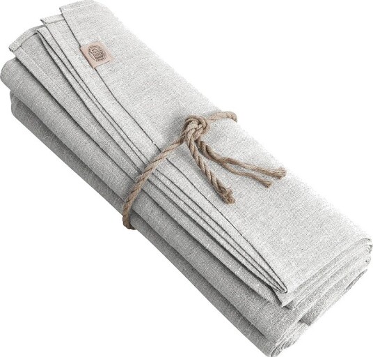 Lovely Linen Duk Classic Rund i manglet lin Grå